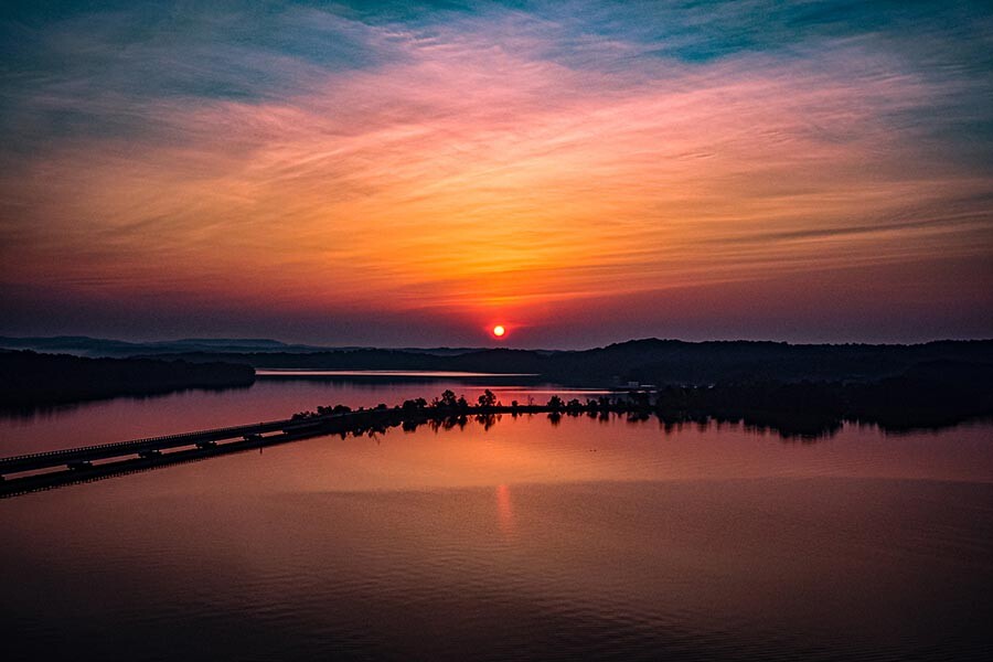 Sunset on Beaver Lake